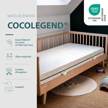 Matelas enfant cocolegend - épaisseur 17 cm Blanc 2 - vertbaudet enfant 