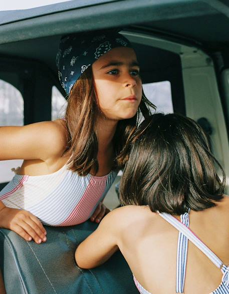 Maillot de bain à rayures avec bretelles croisées you&me Rouge 3 - vertbaudet enfant 