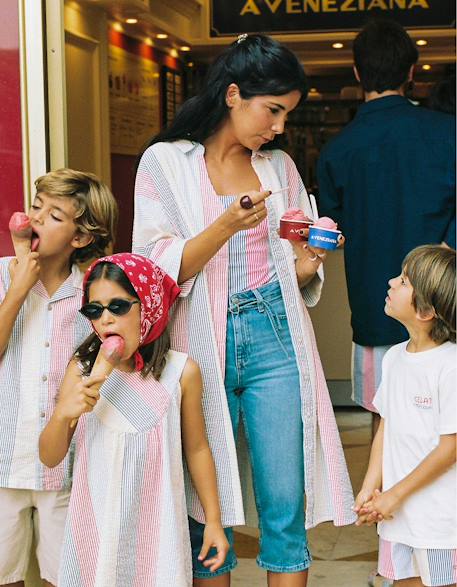 Robe en coton à rayures you&me Rouge 2 - vertbaudet enfant 