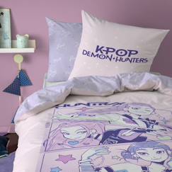 Linge de maison et décoration-Linge de lit enfant-Taie d'oreiller-Parure de lit imprimée 100% coton, kpop demon hunters compact