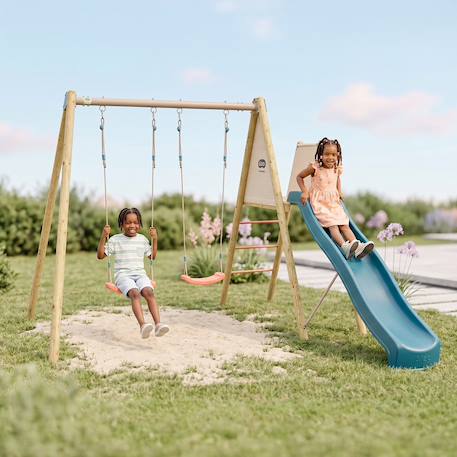 Balançoire et toboggan billy 2 pour enfants Bleu 1 - vertbaudet enfant 