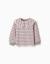 T-shirt à manches longues et à rayures Blanc+Rose clair 4 - vertbaudet enfant 