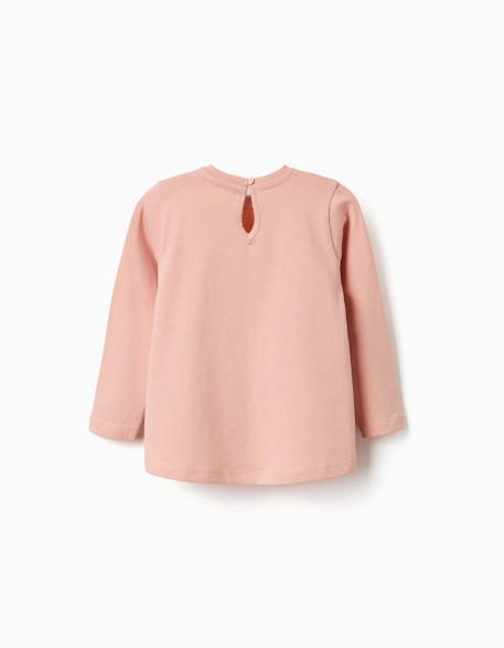 Lot de 2 t-shirts à manches longues avec imprimés de l'art Rose clair+Vert clair 2 - vertbaudet enfant 