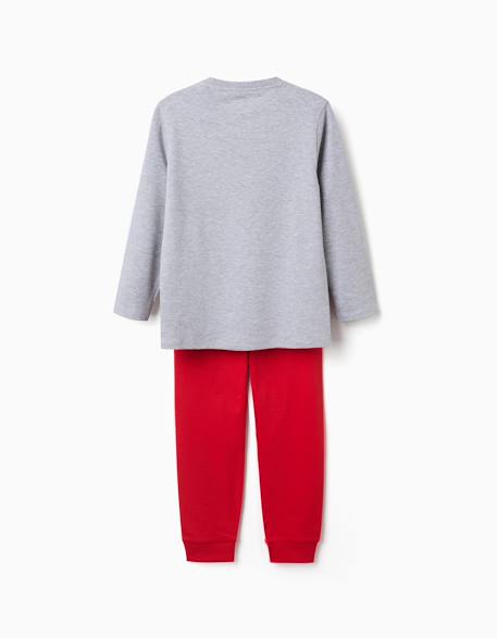 Pyjama en coton à manches longues avec imprimé super mario Gris clair 2 - vertbaudet enfant 