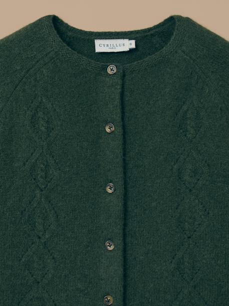 Cardigan  en laine mérinos Framboise+Marine+Vert 11 - vertbaudet enfant 