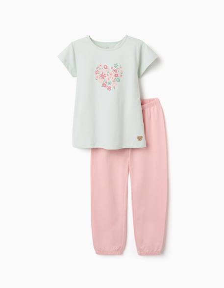 Fille-Pyjama en coton avec imprimé fleur