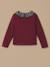 T-shirt col tissu liberty fille Cerise+Marine 2 - vertbaudet enfant 