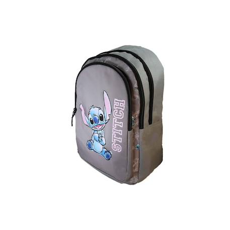 Sac à dos scolaire 2 compartiments Disney Stitch Gris 2 - vertbaudet enfant 