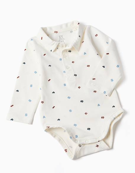 Ensemble body et salopette en coton Bleu clair 3 - vertbaudet enfant 