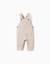 Salopette en sergé avec poche avant Beige clair+Bleu foncé 1 - vertbaudet enfant 
