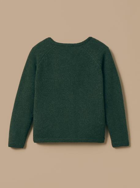 Cardigan  en laine mérinos Framboise+Marine+Vert 10 - vertbaudet enfant 