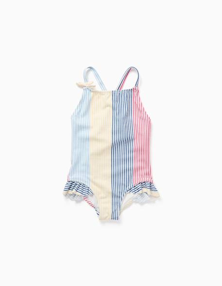 Maillot de bain à rayures avec volants you&me Rouge 1 - vertbaudet enfant 