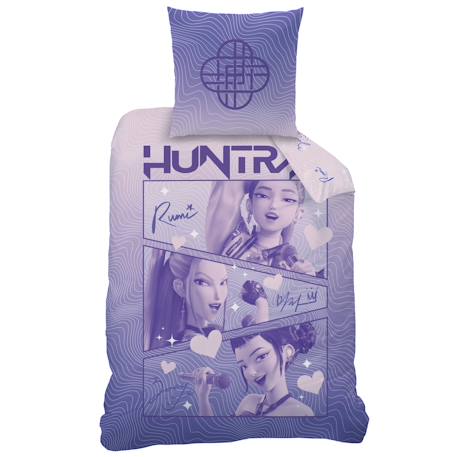 Parure de lit imprimée 100% coton, kpop demon hunters golden Violet 3 - vertbaudet enfant 