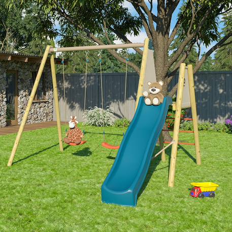 Balançoire et toboggan billy 2 pour enfants Bleu 6 - vertbaudet enfant 