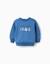 Sweat en coton avec ours et lettres imprimés Bleu+Jaune 1 - vertbaudet enfant 