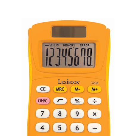Calculatrice de poche jaune 8 chiffres Jaune 2 - vertbaudet enfant 