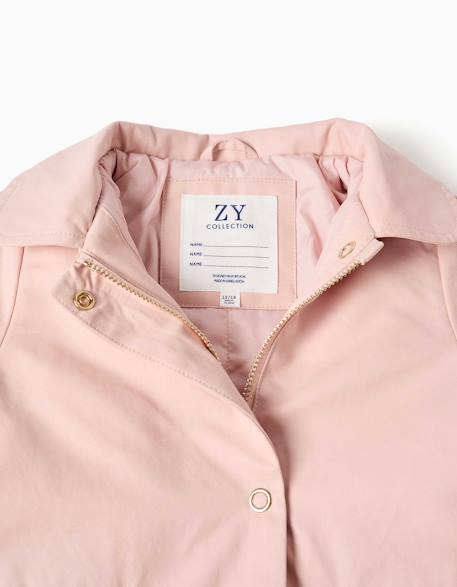 Parka avec doublure et capuche amovible Rose clair 4 - vertbaudet enfant 