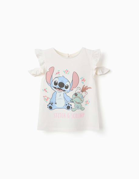 T-shirt en coton avec imprimé stitch & scrump Beige clair 1 - vertbaudet enfant 