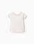 T-shirt en coton avec col brodé Beige clair 1 - vertbaudet enfant 