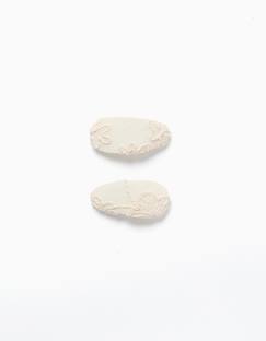 Lot de 2 barrettes ovales avec broderie  - vertbaudet enfant