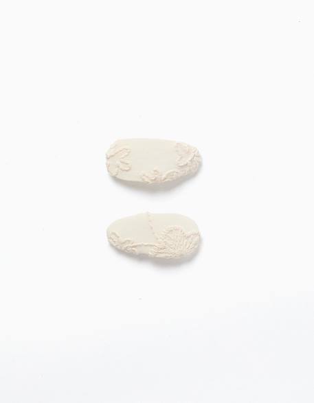 Bébé-Accessoires-Lot de 2 barrettes ovales avec broderie