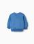 Sweat en coton avec ours et lettres imprimés Bleu+Jaune 2 - vertbaudet enfant 