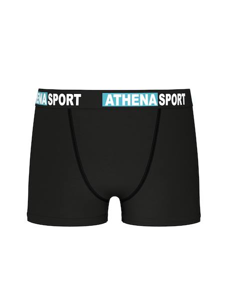 Lot de 3 boxers garçon daily sport coton Noir-bleu+Noir-rouge 2 - vertbaudet enfant 