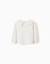 Pull en maille avec col à volants Blanc 2 - vertbaudet enfant 