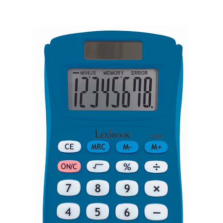 Calculatrice de poche bleue 8 chiffres Bleu 2 - vertbaudet enfant 