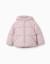 Doudoune avec capuche et doublure en polaire Gris foncé+Mauve clair 5 - vertbaudet enfant 
