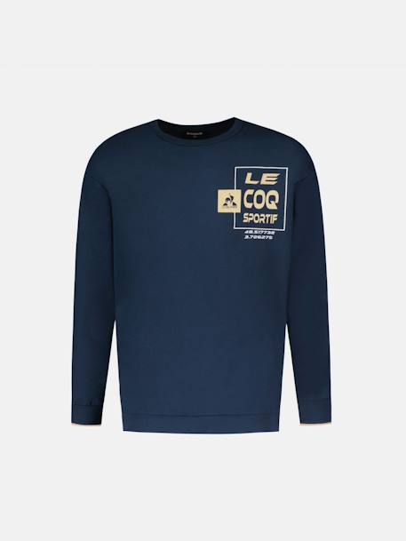 Sweat col rond en molleton léger graphique Blue 1 - vertbaudet enfant 