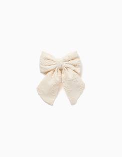 Barrette avec nœud et broderie  - vertbaudet enfant