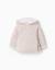 Veste matelassée en velours avec capuche et doublure Gris clair 1 - vertbaudet enfant 