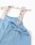Combishort en jean avec bretelles à motif floral Bleu 3 - vertbaudet enfant 