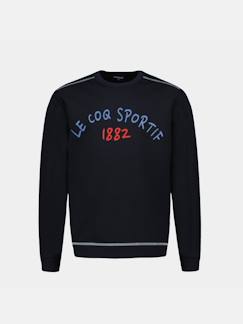 -Sweat col rond en molleton léger tricolores