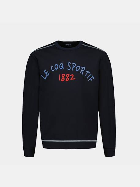Garçon-Sweat col rond en molleton léger tricolores