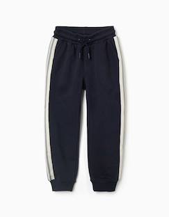 -Pantalon de jogging en coton avec bande à rayures