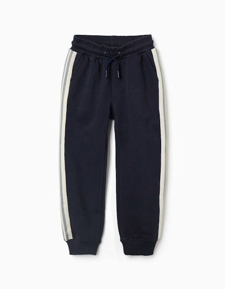 Garçon-Jogging-Pantalon de jogging en coton avec bande à rayures