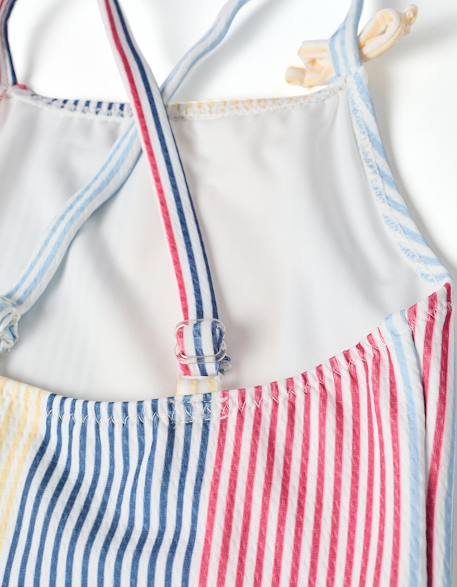 Maillot de bain à rayures avec volants you&me Rouge 3 - vertbaudet enfant 