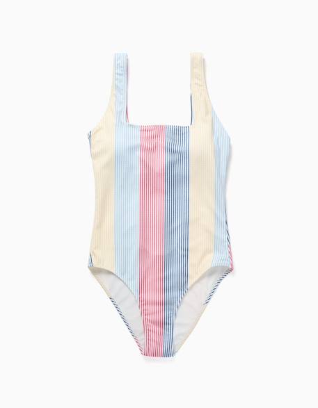 Maillot de bain à rayures avec doublure you&me Rouge 1 - vertbaudet enfant 
