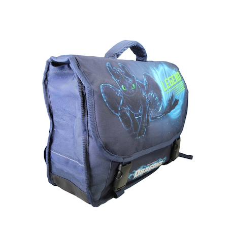 Cartable scolaire 2 compartiments Dragons Croc Mou- 38 cm Bleu 2 - vertbaudet enfant 