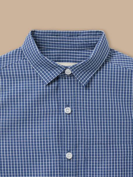 Chemise à carreaux garçon Carreaux bleu denim 2 - vertbaudet enfant 