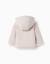 Veste matelassée en velours avec capuche et doublure Gris clair 2 - vertbaudet enfant 