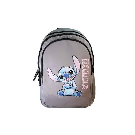 Sac à dos scolaire 2 compartiments Disney Stitch Gris 1 - vertbaudet enfant 