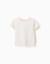 T-shirt en coton avec col brodé Beige clair 1 - vertbaudet enfant 