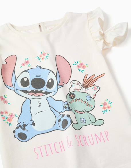 T-shirt en coton avec imprimé stitch & scrump Beige clair 3 - vertbaudet enfant 