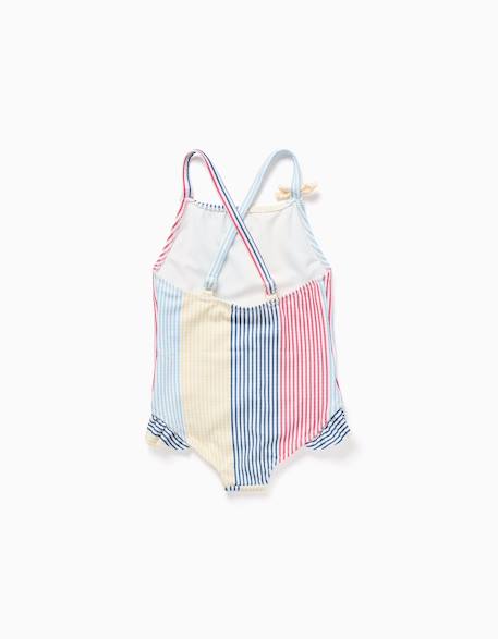 Maillot de bain à rayures avec volants you&me Rouge 2 - vertbaudet enfant 