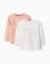 Lot de 2 t-shirts à manches longues avec imprimés de l'art Rose clair+Vert clair 1 - vertbaudet enfant 