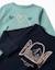 Lot de 2 t-shirts à manches longues avec imprimés de l'art Rose clair+Vert clair 7 - vertbaudet enfant 