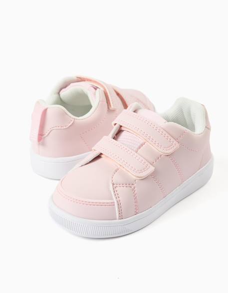 Baskets à scratch my first sneaker 1996 Rose clair 3 - vertbaudet enfant 